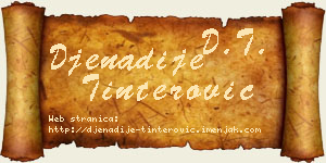 Đenadije Tinterović vizit kartica